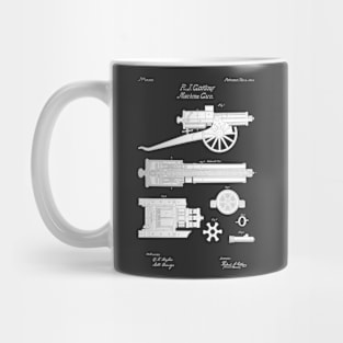 Gatling Gun Patent - 1862 Machine gun - PBpng Mug